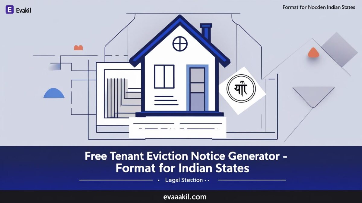 Free Tenant Eviction Notice Generator India – State-Specific Legal Format in PDF