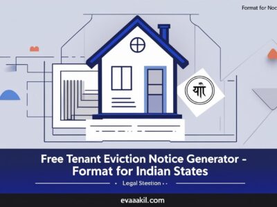 Free Tenant Eviction Notice Generator India – State-Specific Legal Format in PDF