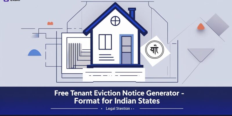Free Tenant Eviction Notice Generator India – State-Specific Legal Format in PDF