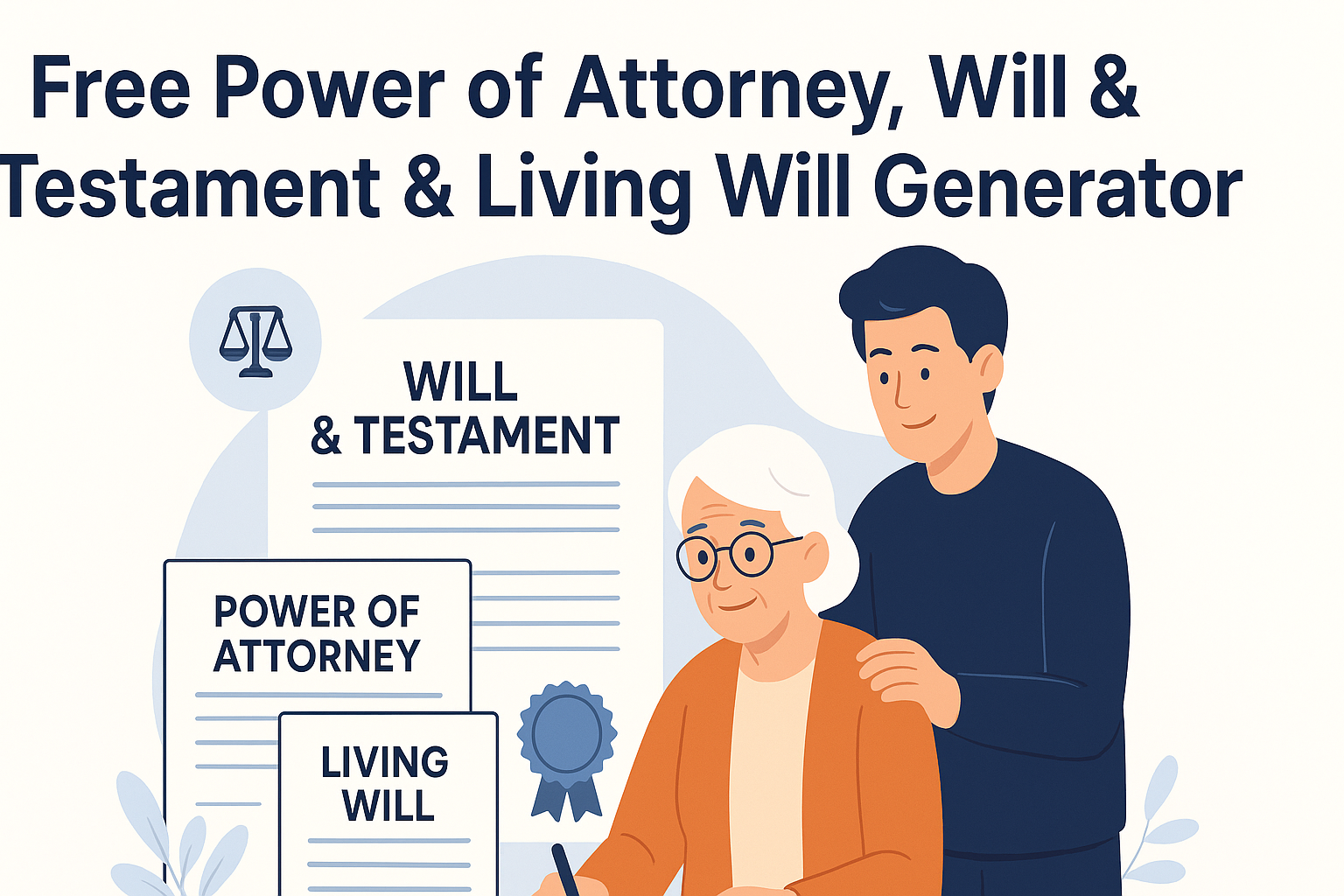 Free Power of Attorney Will & Testament & Living Will Generator