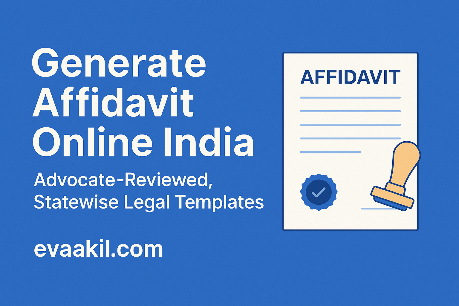 Generate Affidavit Online India Free