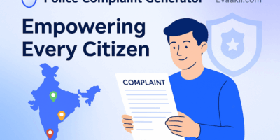 Generate Police Complaint Letters Online Evaakil.com - Statewise & Multi-Language Support