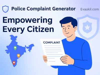 Generate Police Complaint Letters Online Evaakil.com - Statewise & Multi-Language Support