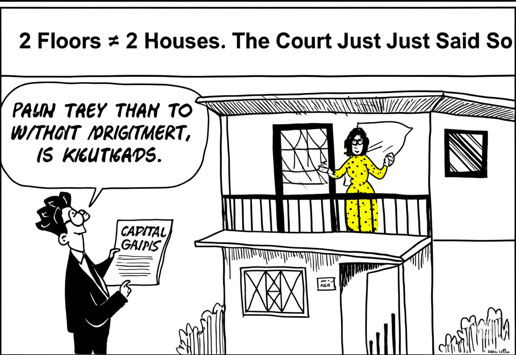Two floors of a building being counted as a single house for tax purposes