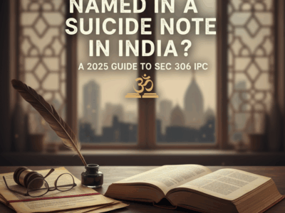 Named in a Suicide Note in India? A 2025 Guide to Sec 306 IPC