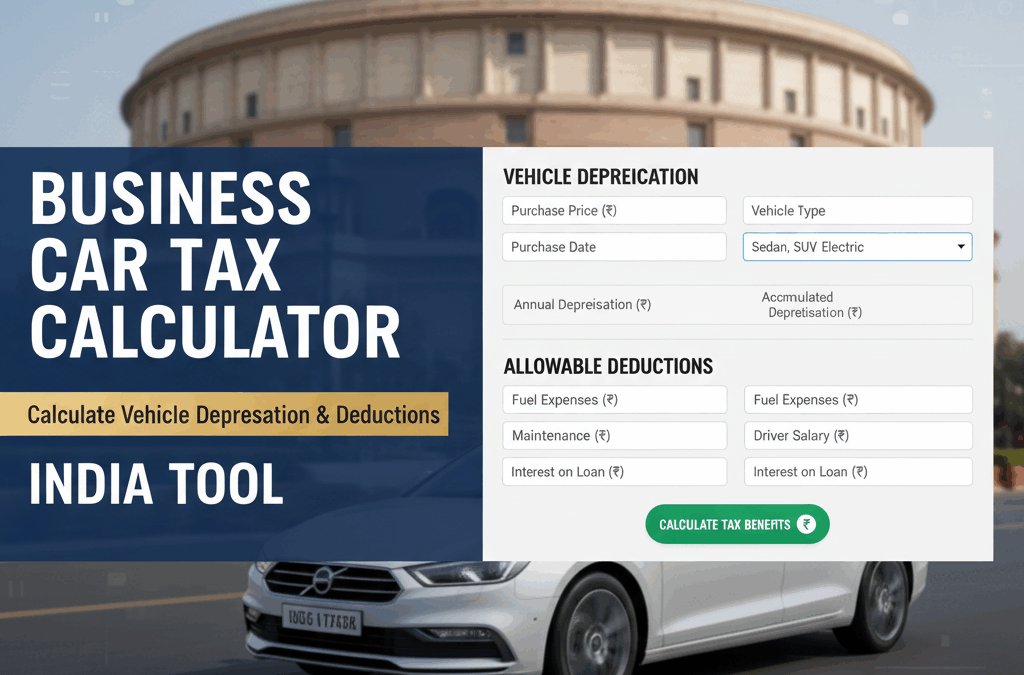 Business Car Tax Calculator India Tool: Calculate Vehicale Depreciation & Deductions