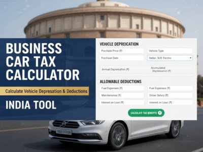 Business Car Tax Calculator India Tool: Calculate Vehicale Depreciation & Deductions