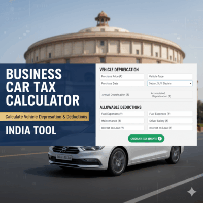 Business Car Tax Calculator India Tool: Calculate Vehicale Depreciation & Deductions