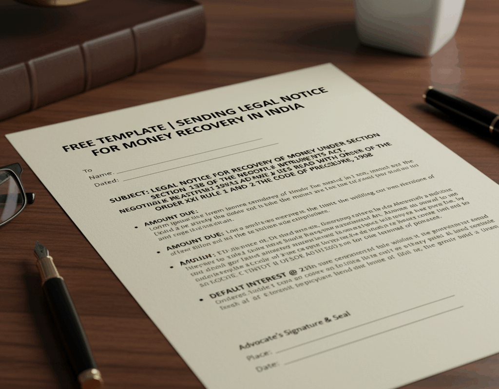 Legal Notice for Money Recovery in India (Updated 2025) - A Complete Guide by Evaakil.com