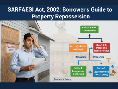 Your complete guide to the SARFAESI Act, 2002. Understand NPA, demand notices, property repossession, and your rights. Learn how to challenge lenders in DRT and explore loan settlement options.