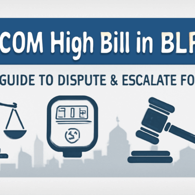 BESCOM High Bill in BLR? Legal Guide to Dispute & Escalate Format