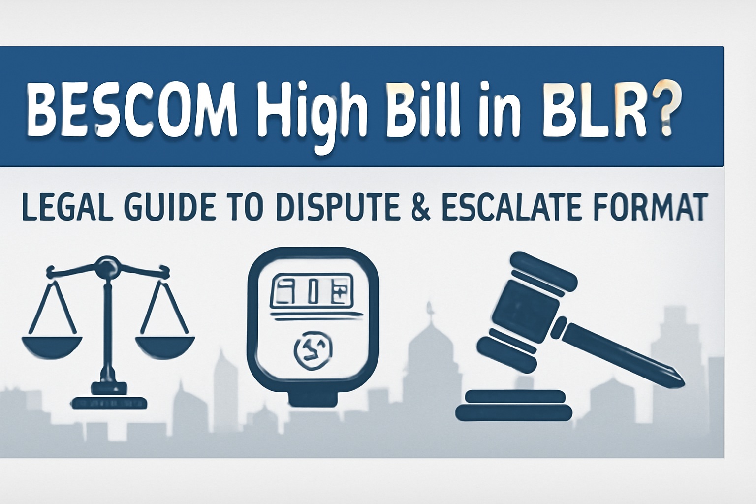 BESCOM High Bill in BLR? Legal Guide to Dispute & Escalate Format