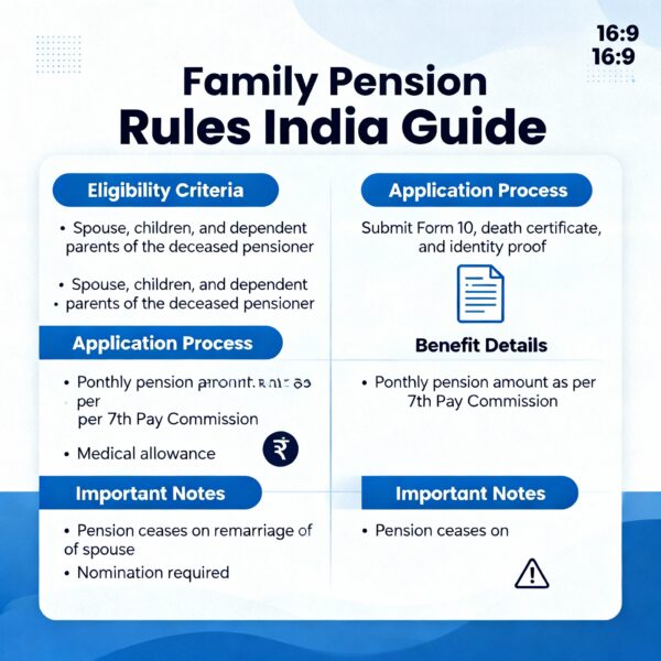Family Pension Rules in India (2025): A Complete Guide for Dependents | Evaakil.com