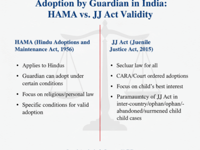 Adoption by Guardian in India: HAMA vs. JJ Act Validity