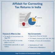 Affidavit for Correcting Tax Returns in India