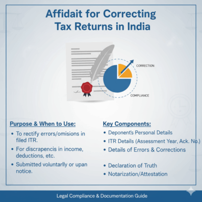 Affidavit for Correcting Tax Returns in India
