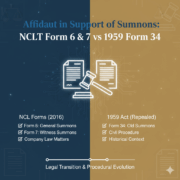Title: Affidavit in Support of Summons: A Guide to NCLT Form 6 & 7 vs 1959 Form 34