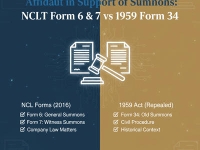 Title: Affidavit in Support of Summons: A Guide to NCLT Form 6 & 7 vs 1959 Form 34