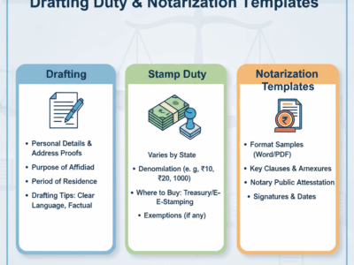 Affidavit of Residence India (2025): A Complete Guide to Drafting, Stamp Duty & Notarization | State-wise Rules & Templates