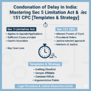 Condonation of Delay in India Mastering Sec 5 Limitation Act & Sec 151 CPC [Templates & Strategy]