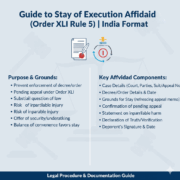 Guide to Stay of Execution Affidavit (Order XLI Rule 5) India Format