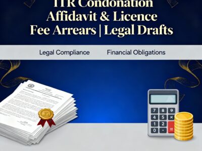 ITR Condonation Affidavit & Licence Fee Arrears Legal Drafts