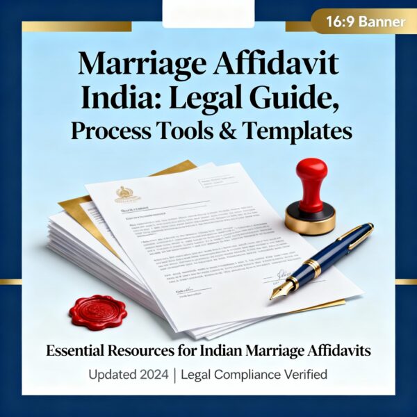 Marriage Affidavit India Legal Guide, Process Tools & Templates