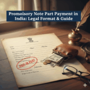 Promissory Note Part Payment in India Legal Format & Guide