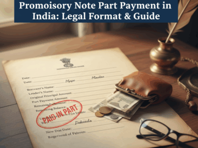 Promissory Note Part Payment in India Legal Format & Guide