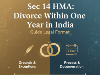 Sec 14 HMA Divorce Within One Year in India Guide Legal Format
