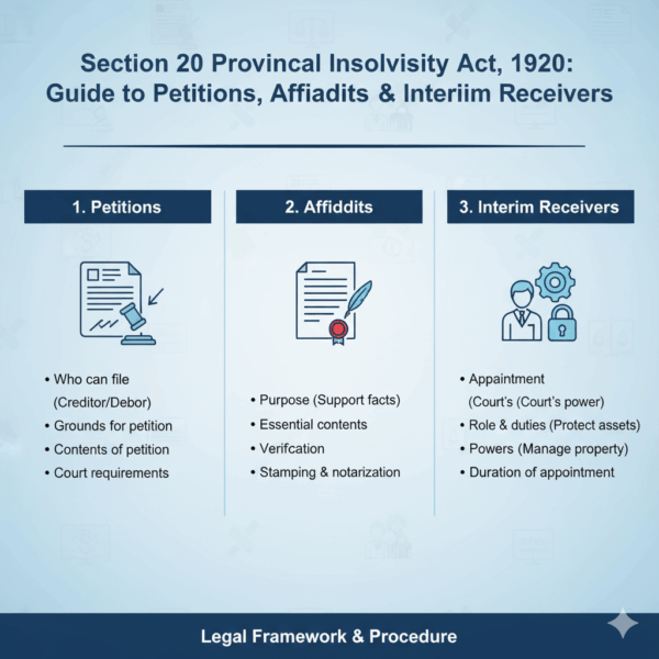 Section 20 Provincial Insolvency Act, 1920 Guide to Petitions, Affidavits & Interim Receivers