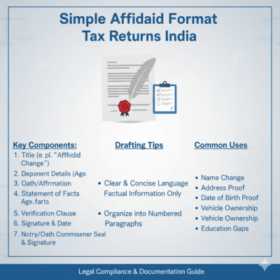 Simple Affidavit Format India