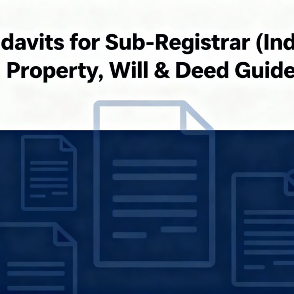 Affidavits for Sub-Registrar (India) Property, Will & Deed Guide