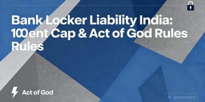 Bank Locker Liability India 100x Rent Cap & 'Act of God' Rules