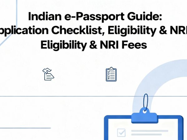 Indian e-Passport Guide Application Checklist, Eligibility & Nri fees