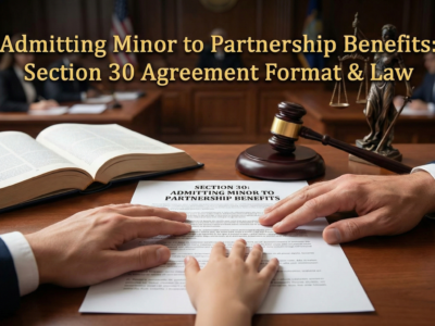 Admitting Minor to Partnership Benefits Section 30 Agreement Format & Law