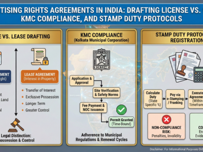 Advertising Rights Agreements in India Drafting License vs. Lease, KMC Compliance, and Stamp Duty Protocols