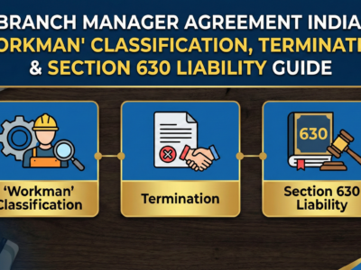 Branch Manager Agreement India Workman Classification, Termination & Section 630 Liability Guide