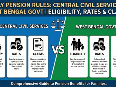 Family Pension Rules Central Civil Services vs West Bengal Govt Eligibility, Rates & Claims