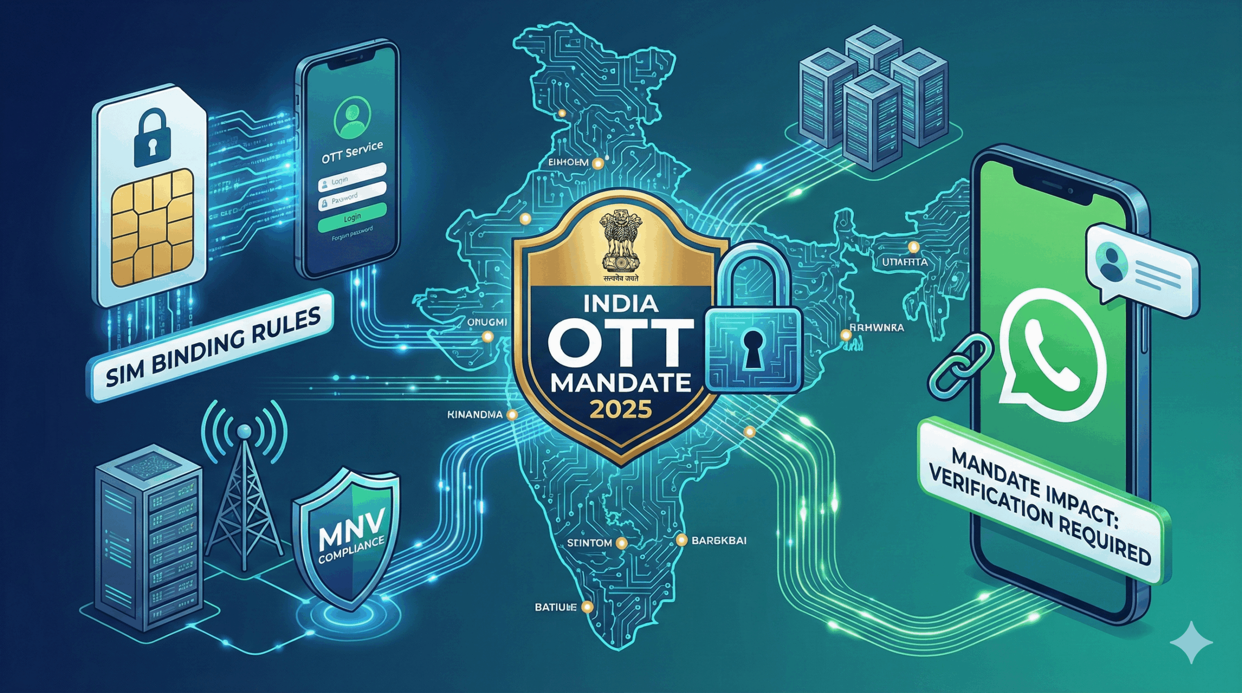 India's 2025 OTT Mandate SIM Binding Rules, MNV Compliance & Impact on WhatsApp