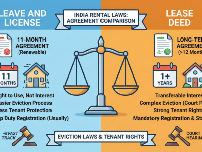 Leave and License vs. Lease 11-Month Rental Agreements & Eviction Laws in India