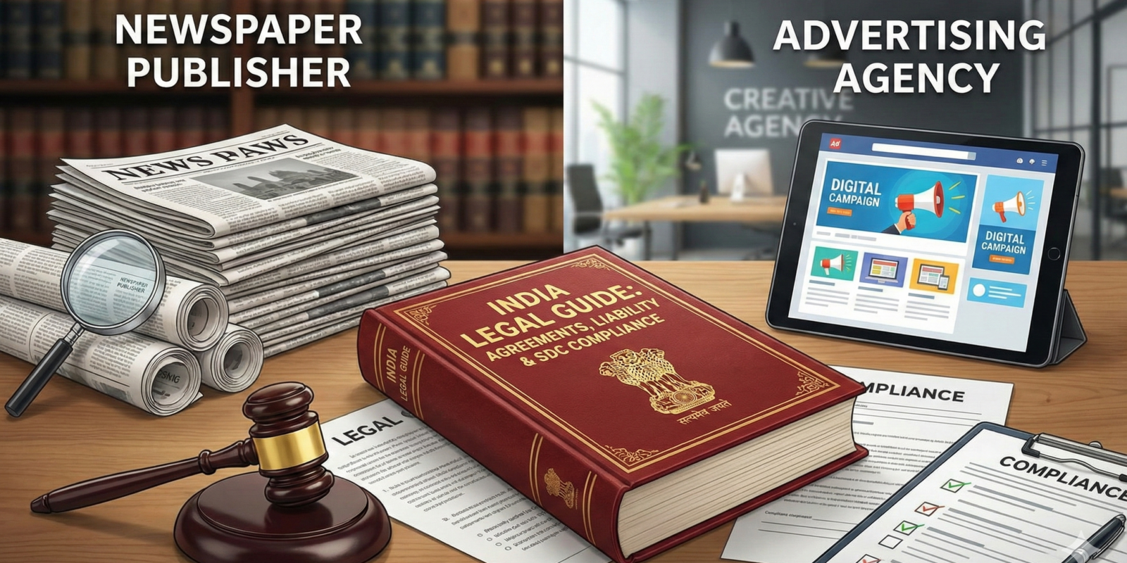 Newspaper Publisher & Advertising Agency Agreements India Legal Guide, Liability Rules & SDC Compliance