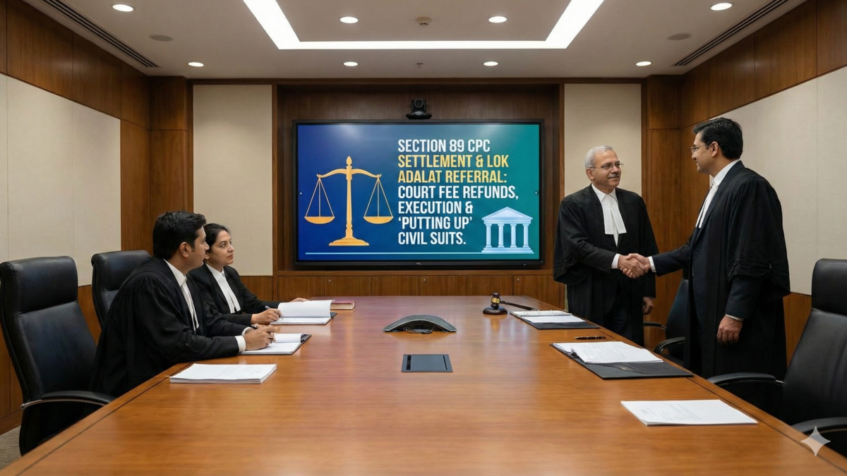 Section 89 CPC Settlement & Lok Adalat Referral Court Fee Refunds, Execution & 'Putting Up' Civil Suits