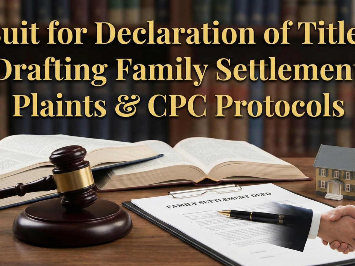 Suit for Declaration of Title Drafting Family Settlement Plaints & CPC Protocols