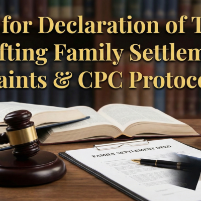 Suit for Declaration of Title Drafting Family Settlement Plaints & CPC Protocols