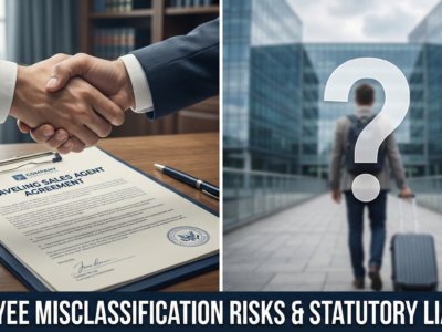 Traveling Sales Agent Agreement Employee Misclassification Risks & Statutory Liability