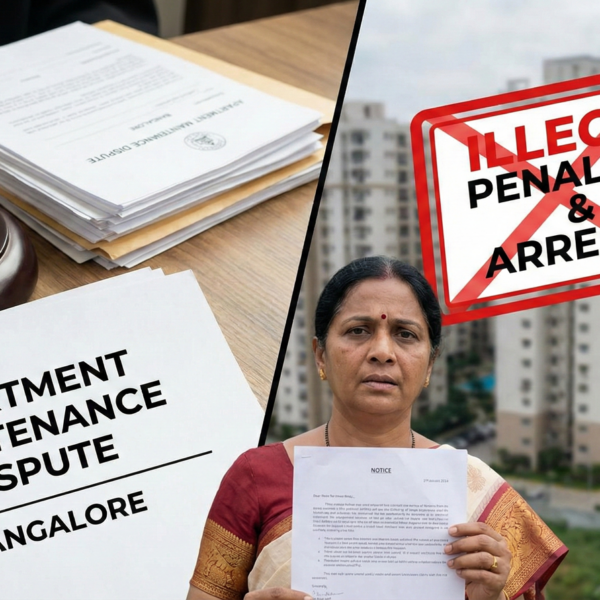 Apartment Maintenance Disputes Bangalore Fighting Illegal Penalties & Arrears