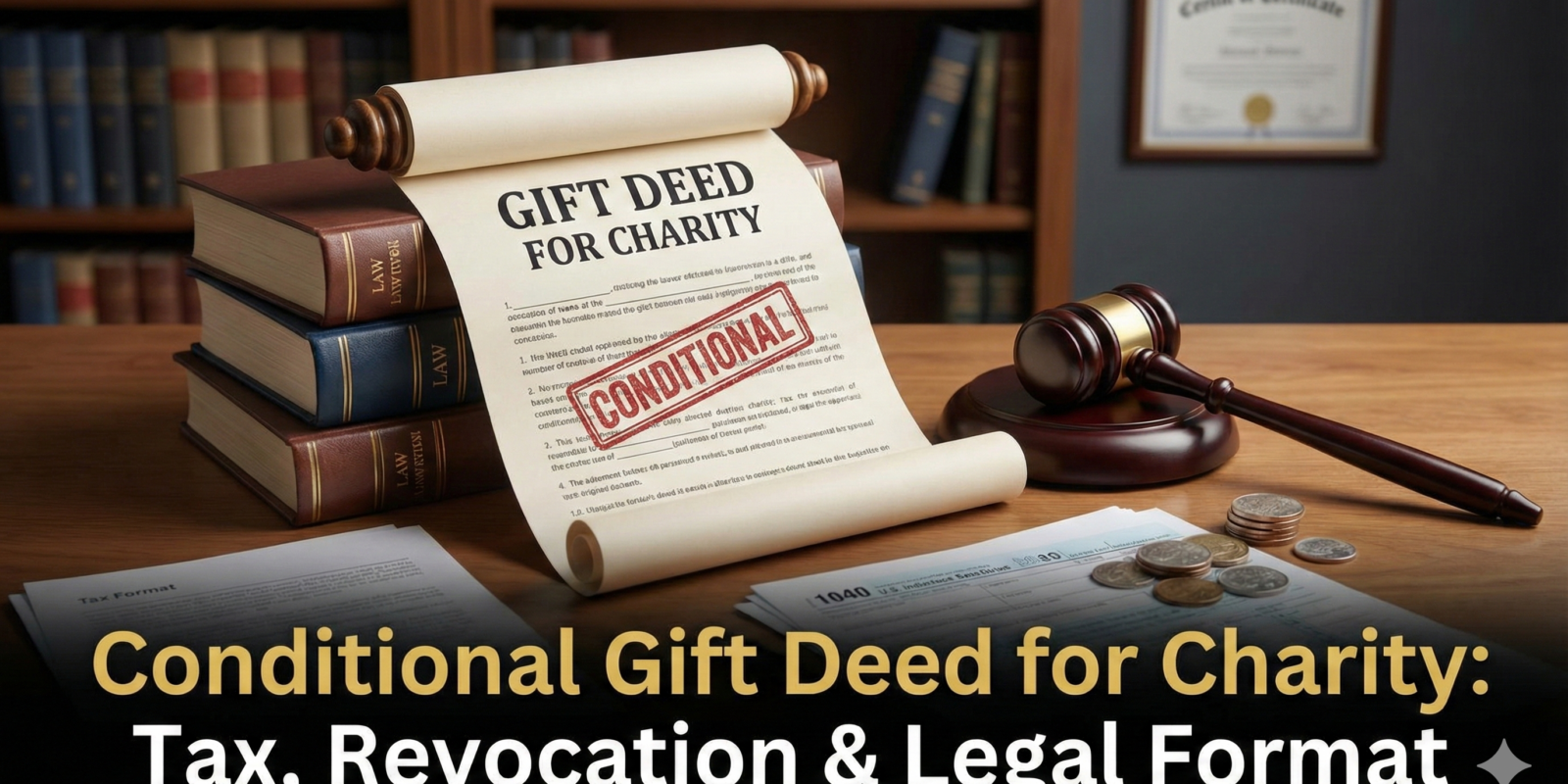 Conditional Gift Deed for Charity Tax, Revocation & Legal Format