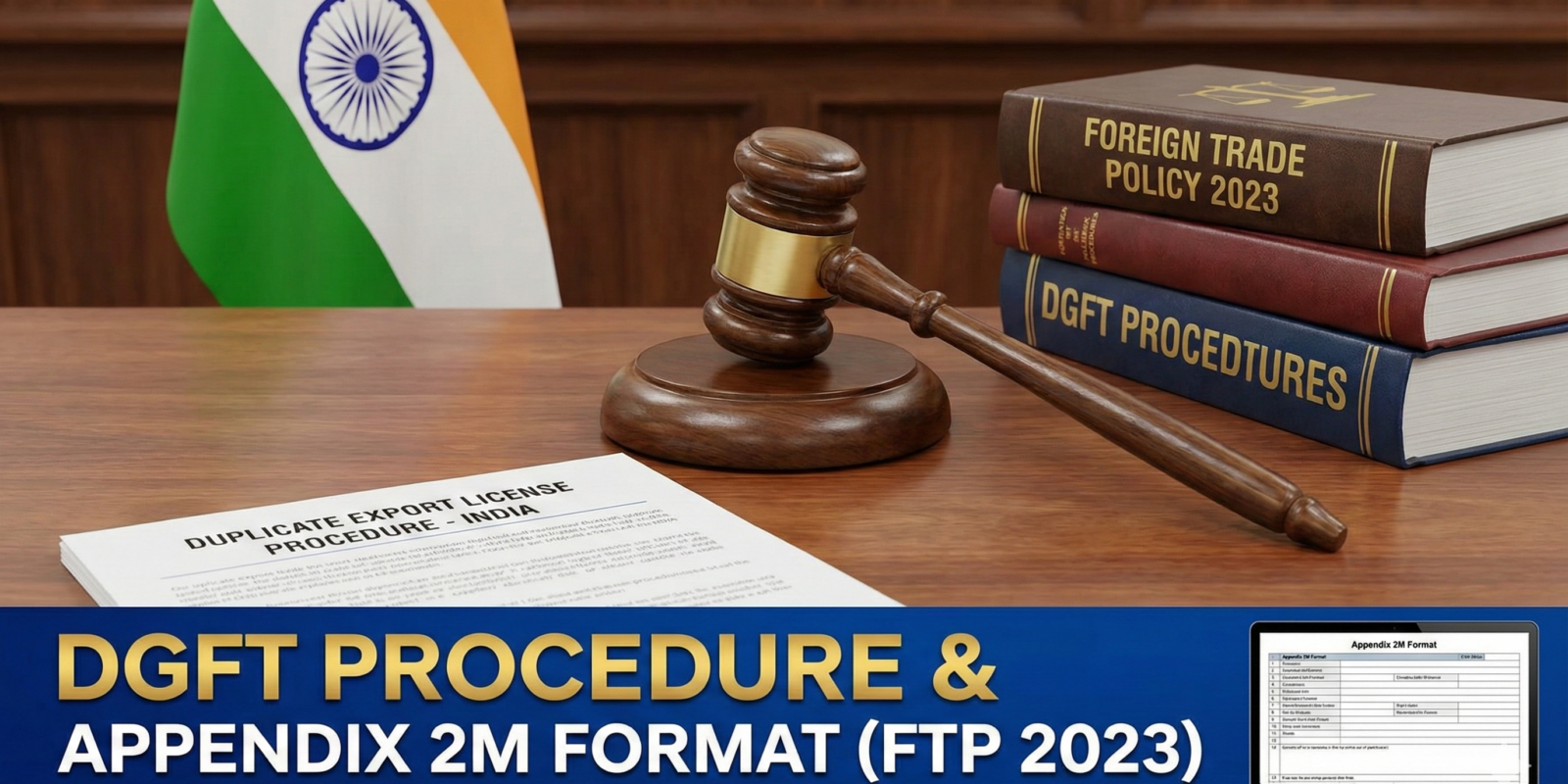 Duplicate Export License India DGFT Procedure & Appendix 2M Format (FTP 2023)