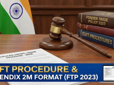 Duplicate Export License India DGFT Procedure & Appendix 2M Format (FTP 2023)